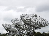 Three telescopes of the Westerbork Synthesis Radio Telescope (WSRT) , Drenthe, Netherlands  Three telescopes of the Westerbork Synthesis Radio Telescope (WSRT) , Drenthe, Netherlands : three, 3, radio telescope, radio telescopes, telescope, telescopes, Westerbork Synthesis Radio Telescope, WSRT, Drenthe, Netherlands, outside, outdoor, outdoors, no people, nobody, antenna, science, astronomy, astronomic, construction