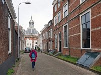 NL, Zeeland, Middelburg, Schuitvlotstraat with view of Oostkerk 1, Saxifraga-Tom Heijnen