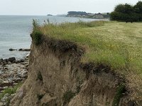 Cliff of boulder clay  Fyns Hoved, Funen, Denmark : beach, boulder, boulder clay, boulders, cliff, cliffs, clouded, Denmark, Funen, Fyns Hoved, high, Kattegat, sea, sky, surf, wave, waves