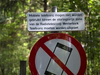 Working cellphones not allowed around radio telescopes; Westerbork, Drenthe, Netherlands  Working cellphones not allowed around radio telescopes; Westerbork, Drenthe, Netherlands : cellphones not allowed, mobile, mobile phone, not allowed, forbidden, disturbance, radio telescopes, Westerbork, Drenthe, Netherlands