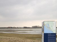 Informatie Prunjepolder  Information pole/panel of the new wetland project Prunjepolder, Schouwen-Duiveland, Zealand, Netherlands : Dutch, Europe European, Holland, Netherlands, Prunjepolder, Schouwen-Duiveland, cloud cloudy, color, colour, information pole panel, marsh, nature restoration, new nature, rural landscape, vertical, water, wetland, "Plan Tureluur"