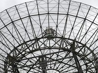 One of the antennas of the Westerbork Synthesis Radio Telescope (WSRT), Drenthe, Netherlands  One of the antennas of the Westerbork Synthesis Radio Telescope (WSRT), Drenthe, Netherlands : radio telescope, radio telescopes, telescope, telescopes, Westerbork Synthesis Radio Telescope, WSRT, Drenthe, Netherlands, outside, outdoor, outdoors, no people, nobody, single antenna, antennas, science, astronomy, astronomic, construction