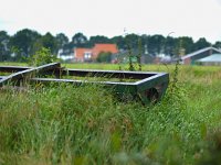 NL, Friesland, Ooststellingwerf, Donkerbroek 1, Saxifraga-Rudmer Zwerver  Land roller in agricultural rural landscape : Netherlands, agrarisch, agrarische, agricultural, agriculture, boerderij, country, countryside, donkerbroek, equipment, farm, farm tools, field, gras, grass, green, holland, home, huis, land roller, landbouwwerktuig, landscape, landschap, natural, nederland, oostellingwerf, pasture, platteland, roller, rudmer zwerver, ruraal, rural, scenery, shed, stal, summer, tool, uitzicht, vegetatie, vegetation, view, weiland, werktuig, zomer