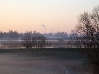 Foggy sunrise in Dutch Biesbosch National Park  Foggy sunrise in Dutch Biesbosch National Park : Biesbosch National Park, Biesbosch, national park, np, dutch, holland, Netherlands, Europe, European, polder, rural, rural landscape, non-urban scene, rural scene, outside, outdoors, nobody, no people, sky, winter, wintertime, tree, trees, blue sky, north brabant, sunrise, dawn, early morning, sun, cold colors, silhouette, silhoutted, water, river, grass, grassland, creek, cove, pasture