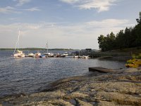 Yachthaven bij camong Duze Udde  Small yacht haven along Lake Vanern, Säffle, Sweden : color, colour, Europe European, harbor harbour, horizontal, jetty jetties, lake, Lake Vanern, rural landscape, Scandinavia Scandinavian, ship, summer, Sweden Swedish, water, yacht ship