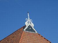 Typical wooden decoration of farmhouse in Dutch province Friesland, Netherlands  Typical wooden decoration of farmhouse in Dutch province Friesland, Netherlands : wooden, decoration, farmhouse, farm, roof, swan, swans, two, 2, white, Dutch, province, Friesland, Netherlands, culture, dutch culture, historic, history, building, architecture, monument, monumental